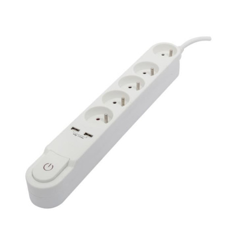 CHACON Bloc multiprise 5 prises 16 A avec interrupteur. 2 ports USB et c 27,99 €