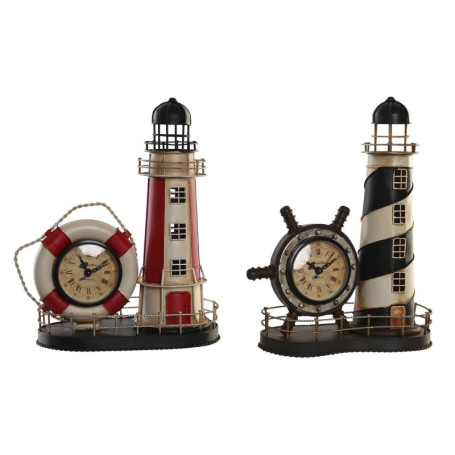 Horloge de table DKD Home Decor Rouge Noir Métal Vintage Phare (25.5 x 1 91,99 €