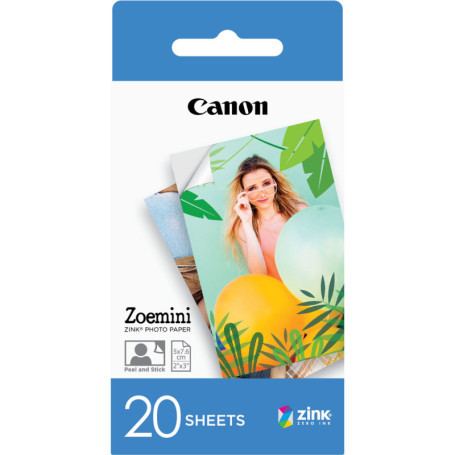 Papier Photo Glacé Canon ZOEMINI ZINK 20 Volets 27,99 €