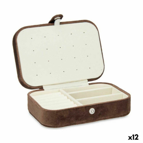 Boîte à bijoux Marron Velours (16,2 x 6 x 11,5 cm) (12 Unités) 139,99 €
