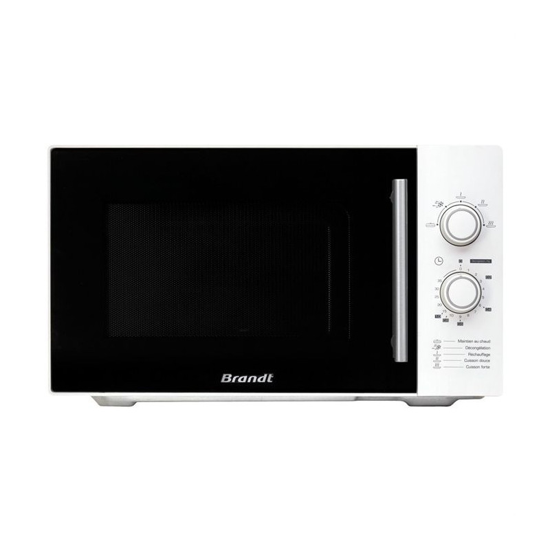 Micro-Ondes monofonction Brandt SM2602W - Blanc - 26 L - 5 niveaux de puissance - Puissance restituée 900 W