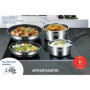 Batterie de cuisine Arthur Martin AM2493 8 pieces - Acier Inoxydable - P 109,99 €
