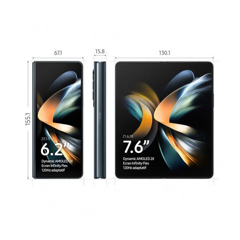 Image secondaire de Samsung Galaxy Z Fold4 SM-F936B 19,3 cm (7.6