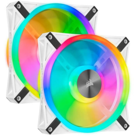 CORSAIR QL140 RGB Blanc. 140mm RGB LED Fan. Dual Pack + Lighting Node CO 99,99 €