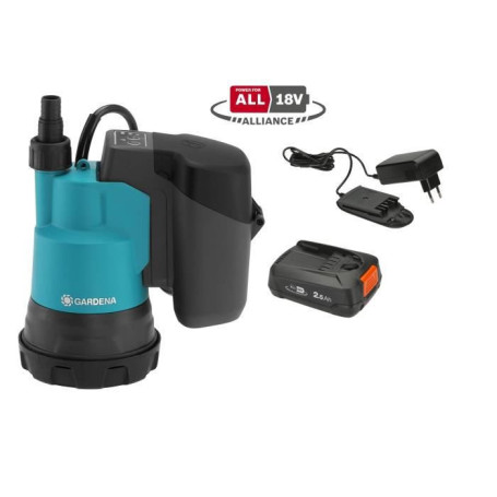 GARDENA Pompe immergée eau claire 200/2 Li-ion 18V P4A Débit max 2000l/ 189,99 €