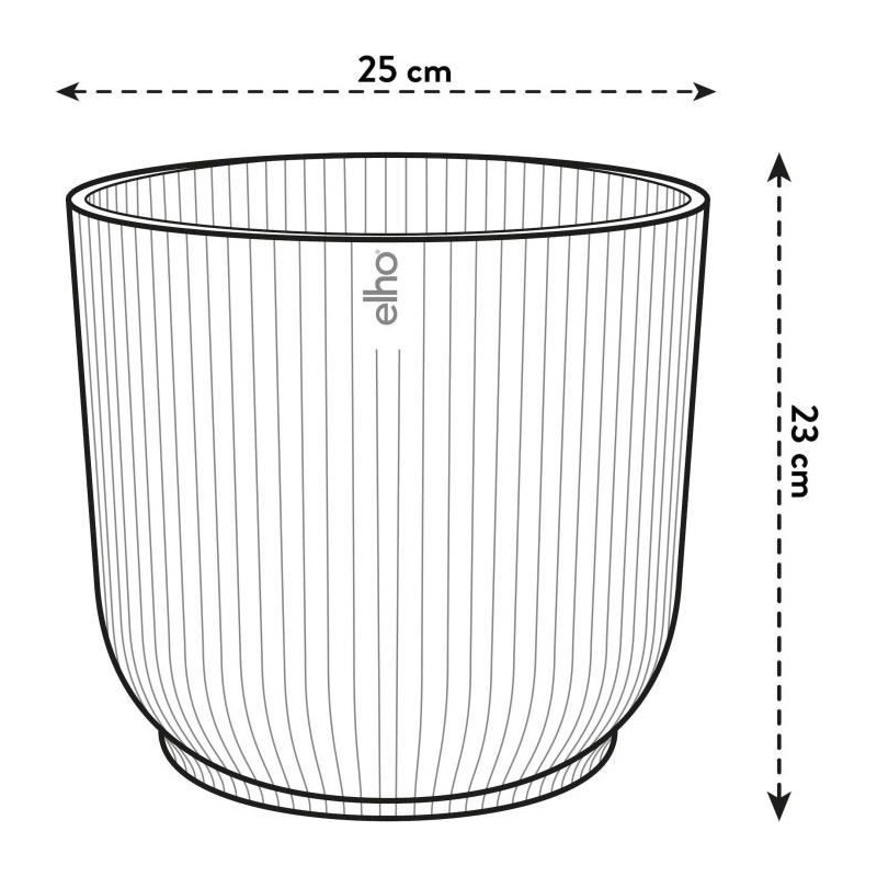 Image secondaire de Pot Elho Rose Plastique Rond Ronde Moderne Ø 25 cm