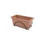 PLASTIKEN Jardiniere 40x20cm avec plateau et support balcon - Terracotta 36,99 €