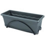 PLASTIKEN Jardiniere 50x20cm avec plateau et support balcon - Anthracite 43,99 €