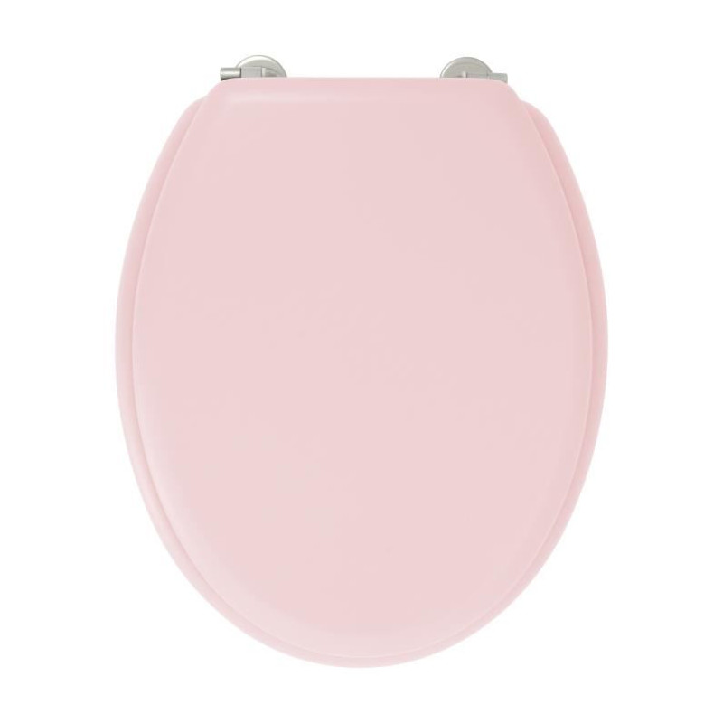 Gelco DESIGN Abattant WC Dolce - Charnieres inox - Bois moulé - Rose crystal