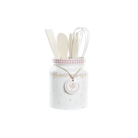 Ensemble d'ustensiles de cuisine DKD Home Decor Fleurs Dolomite Bois MDF 26,99 €