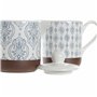 Sucrier DKD Home Decor Bleu Blanc Marron Grès 12,5 x 6,5 x 8 cm (2 pcs) 24,99 €