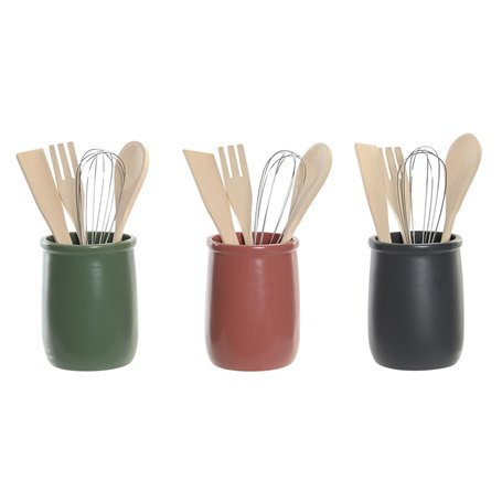 Ensemble d'ustensiles de cuisine DKD Home Decor Bois d'hévéa Grès 3 Pièc 60,99 €
