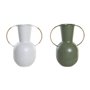 Vase DKD Home Decor 20 x 13 x 24 cm Métal Terre cuite Blanc Vert (2 Unit 51,99 €