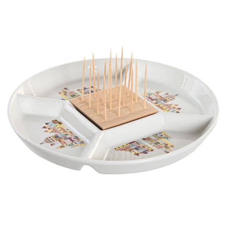 Ensemble à apértif DKD Home Decor 23,5 x 23,5 x 7 cm Naturel Rouge Multi 30,99 €