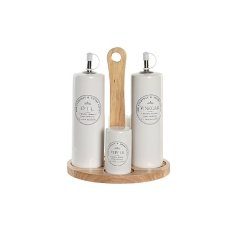 Ensemble salière et poivrier DKD Home Decor 18 x 15 x 22 cm Bois Blanc G 39,99 €
