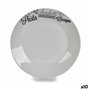 Assiette plate Ø 24,4 cm Noir Blanc Porcelaine Pâtes (10 Unités) 115,99 €