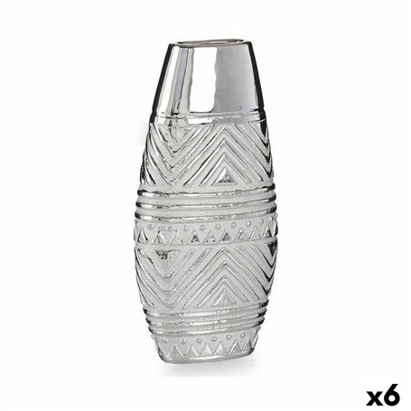 Vase Largeur Argenté Céramique 7 x 29,5 x 14 cm (6 Unités) 93,99 €