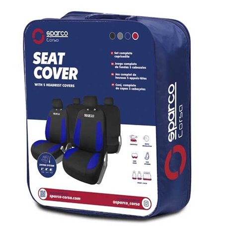 Ensemble de housses pour sièges Sparco Strada Noir/Bleu 85,99 €