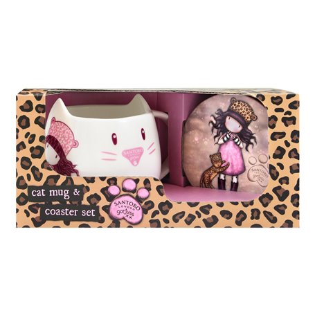 Lot Gorjuss Purrrrrfect love Tasse Dessous de verres 2 Pièces Céramique  30,99 €