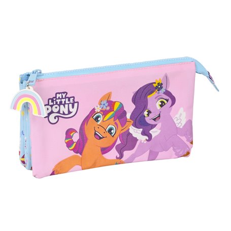 Trousse Fourre-Tout Triple My Little Pony Wild & free Bleu Rose 22 x 12  22,99 €