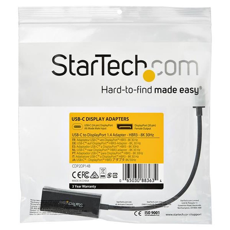 Image secondaire de Startech.com Adaptateur USB Type-C vers DisplayPort 8K 30 Hz