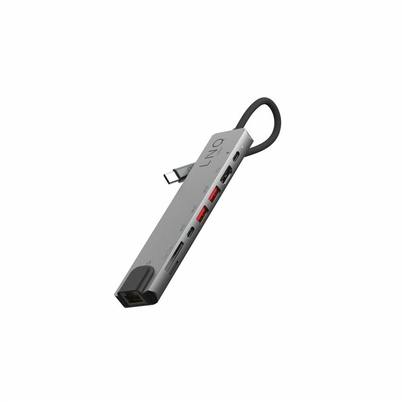 Linq byELEMENTS LQ48010 station d'accueil USB 3.2 Gen 2 (3.1 Gen 2) Type-C Noir, Gris