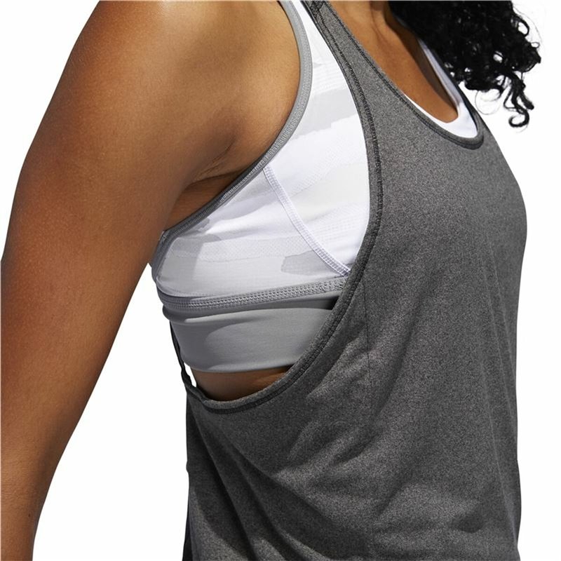 Image secondaire de Maillot de Corps sans Manches pour Femme Adidas 3 Stripes Tank Gris foncé