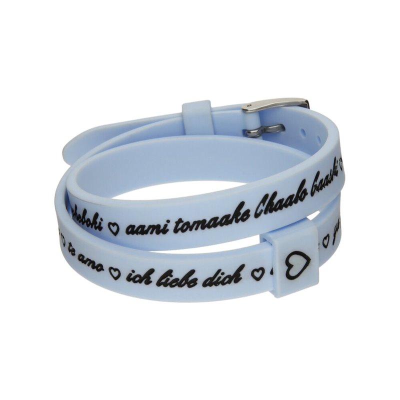Bracelet Femme il mezzometro I LOVE YOU SILVER - BRACCIALE IN Silicone/Silicone BRACELET