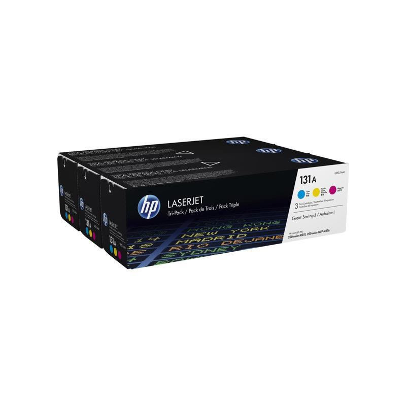 Cartouche de toner HP 131A - Pack de 3 couleurs authentiques LaserJet pour HP LaserJet Pro 200 Color M251/M276