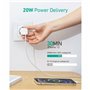 Chargeur mural Aukey Omnia Mini Blanc 20 W 32,99 €