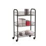 Chariot de Cuisine Metaltex Siena Noir 3 Etagères fils de fer (63 x 41 x 111,99 €