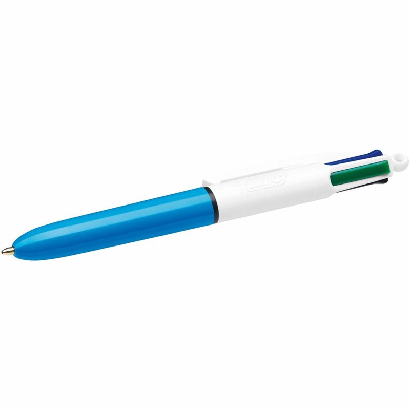 Image secondaire de Stylo à encre liquide Bic Mini 4Colours Bleu Blanc 0,32 mm (12 Pièces)