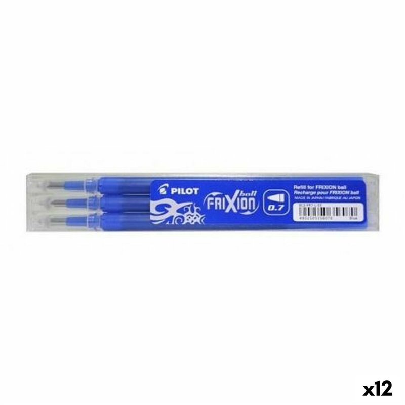 Jeu de pièces de rechange Pilot Frixion 0,7 Crayon 3 Pièces Bleu (12 Unités)