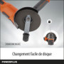 Meuleuse d'angle sans fil 20V Ø115mm + démarrage progressif - DUAL POWER 80,99 €