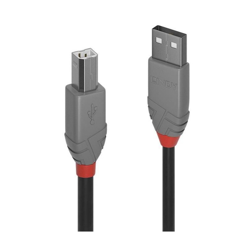 Lindy 36672 câble USB 1 m USB 2.0 USB A USB B Noir