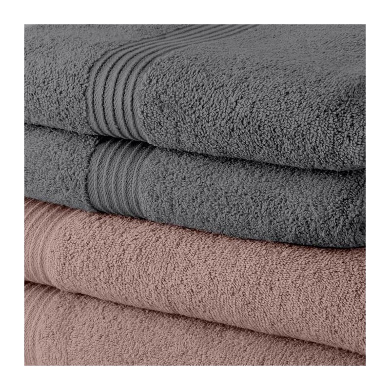 Image secondaire de Ensemble de serviettes de toilette TODAY Gris Rose clair 5 Pièces 70 x 130 cm