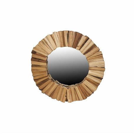 Miroir mural DKD Home Decor Sapin Verre Naturel 60 x 4 x 60 cm Aluminium