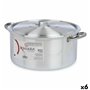 Casserole avec Couvercle Argenté Aluminium 10 L (6 Unités)