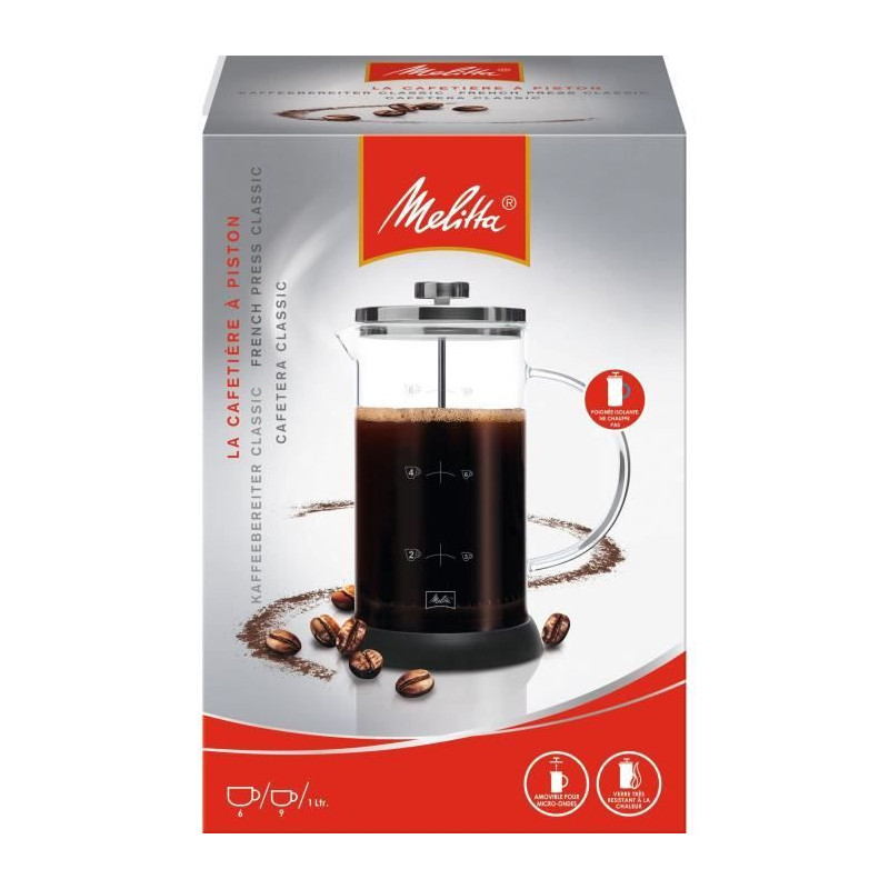 Image secondaire de Cafetiere a piston Melitta Standard 9 tasses - Compatible Café moulu - Réservoir d'eau amovible - Programmable