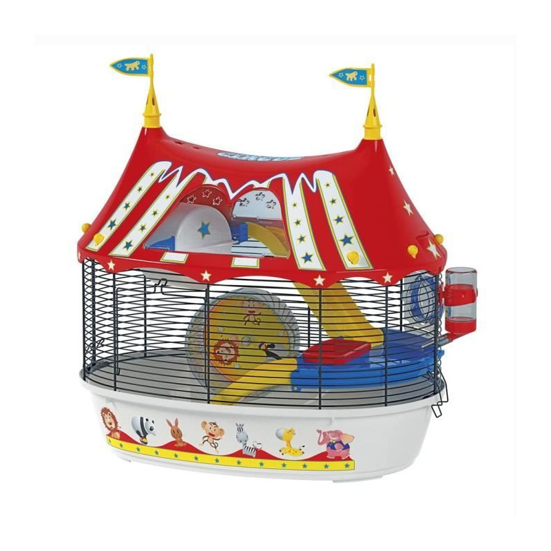 Ferplast Cage Pour hamster Circus Fun 49,5x34x42,5 cm - Rouge