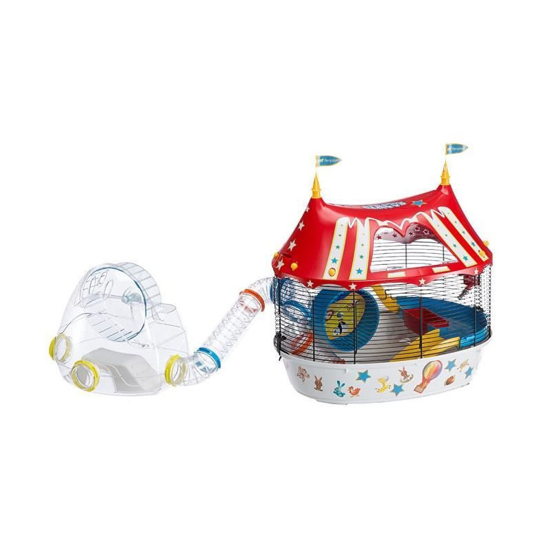 Image secondaire de Ferplast Cage Pour hamster Circus Fun 49,5x34x42,5 cm - Rouge