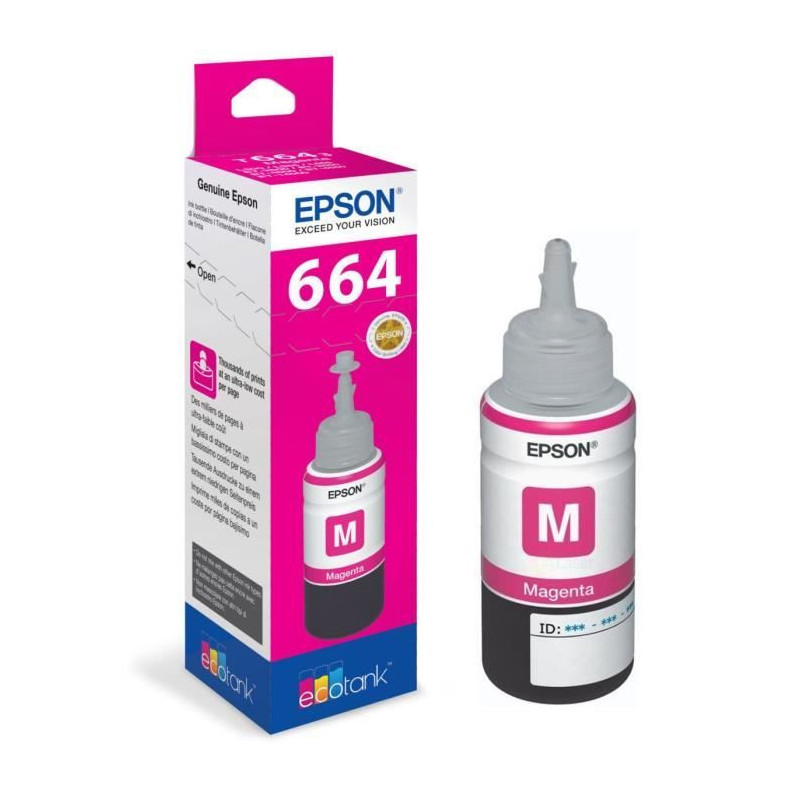 Bouteille d'encre Epson Ecotank T6643 - 70ml Magenta (C13T664340)