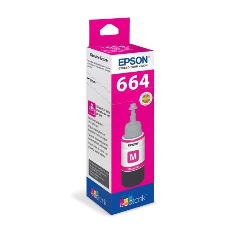 Image secondaire de Bouteille d'encre Epson Ecotank T6643 - 70ml Magenta (C13T664340)