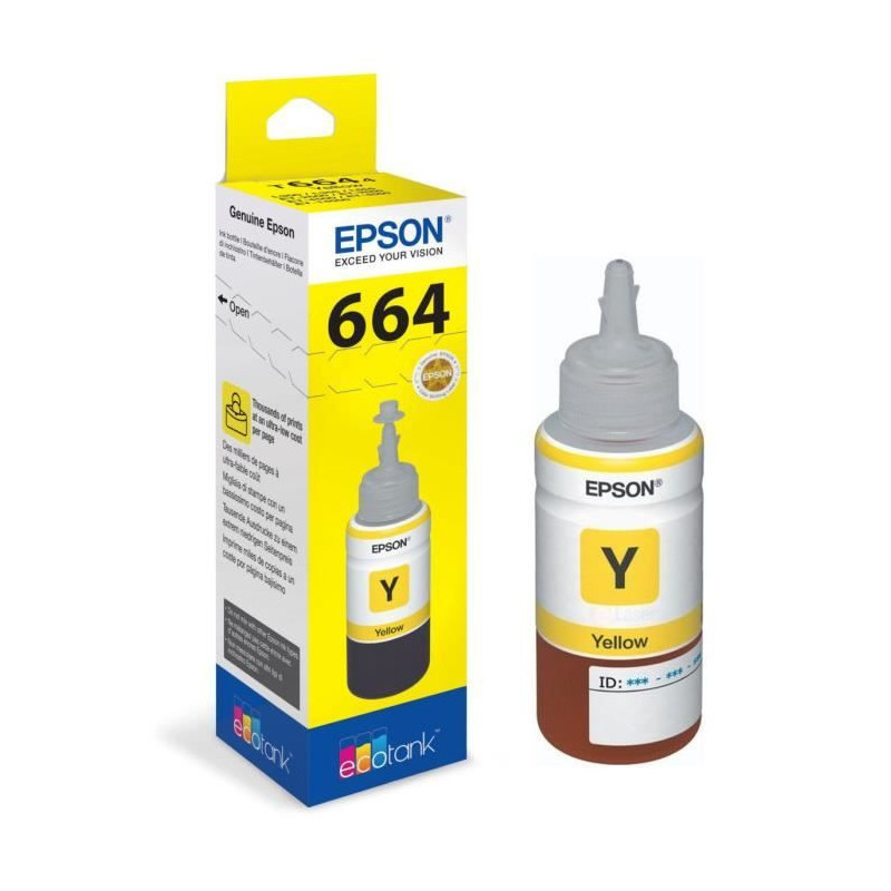 Bouteille d'encre Epson Ecotank T6644 - 70ml Jaune (C13T664440)