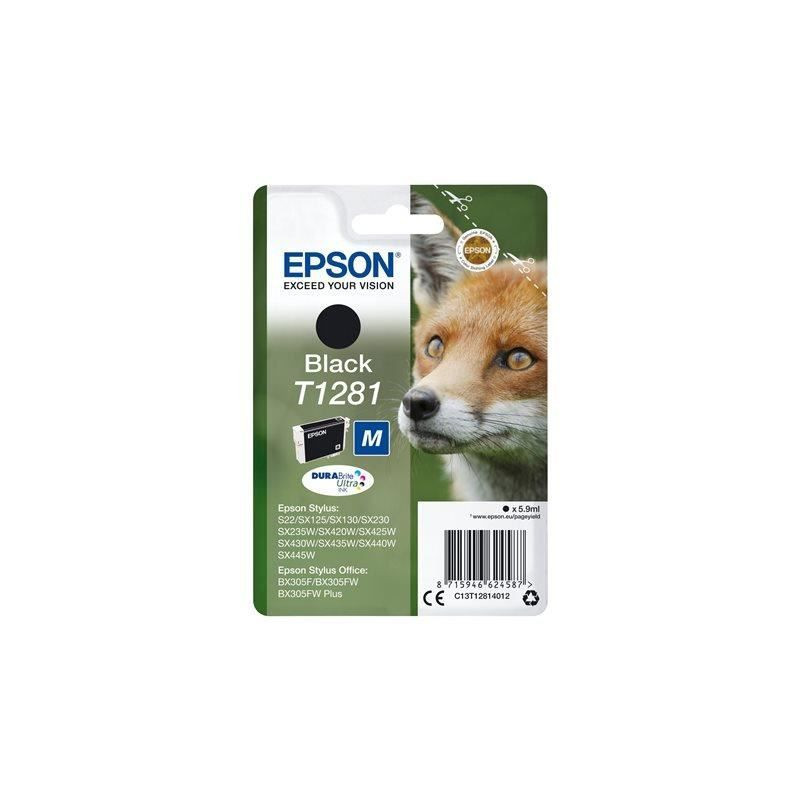 Image secondaire de Epson Fox Singlepack Black T1281 DURABrite Ultra Ink