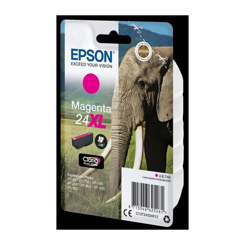 Image secondaire de Epson Elephant Cartouche Eléphant - Encre Claria Photo HD M (XL)