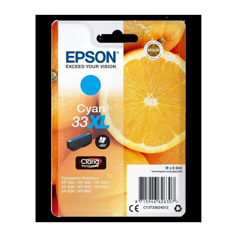 Epson Oranges Cartouche - Encre Claria Premium C (XL)