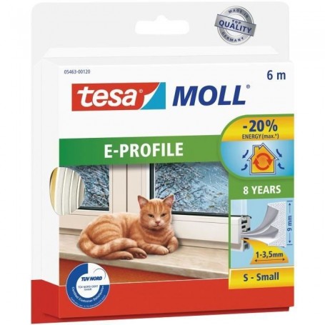 Coupe-Bise TESA 9 mm x 6 m Blanc