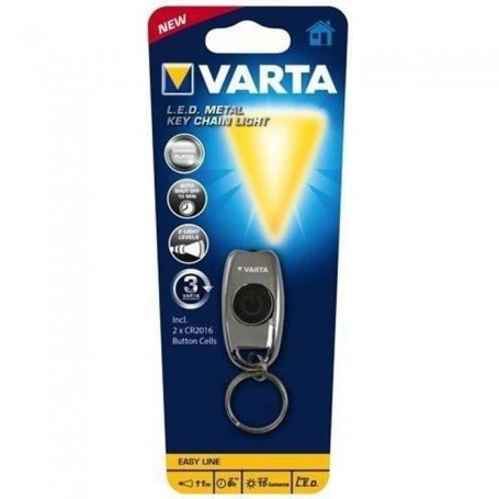 Varta L.E.D. METAL KEY CHAIN LIGHT Chrome Lampe porte-clés LED