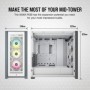 Boîtier ATX semi-tour Corsair iCUE 5000X RGB Blanc